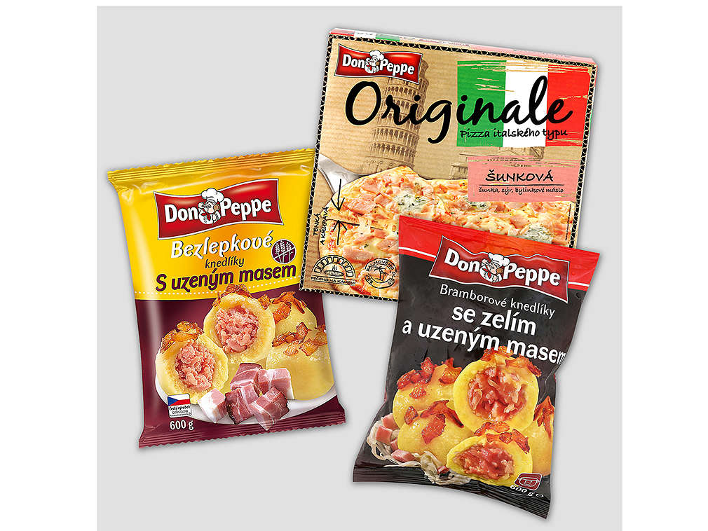 Produkty značky Don Peppe - různé druhy