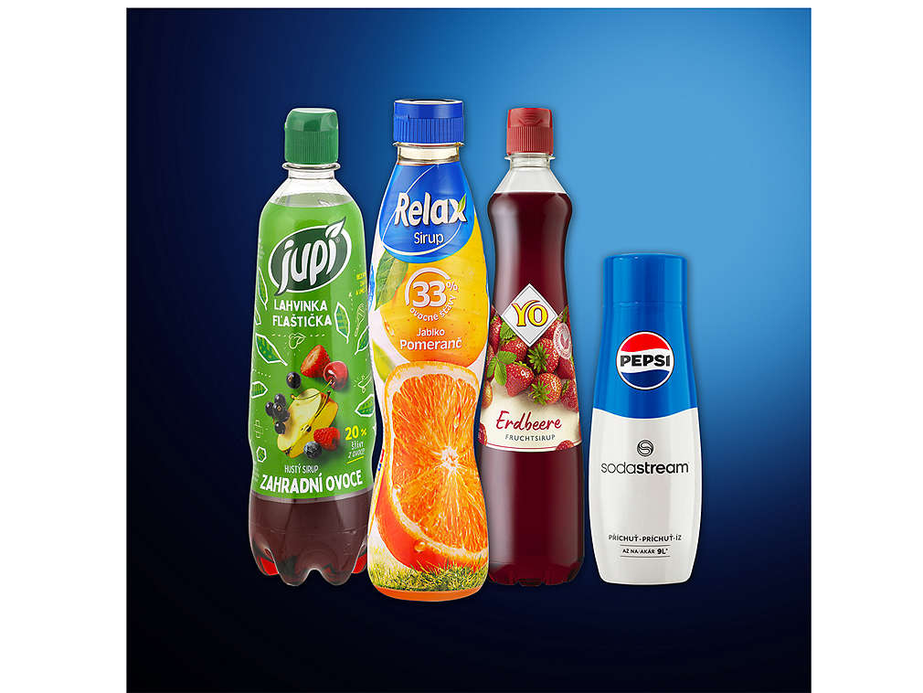 Sirupy pro přípravu nápojů - různé druhy