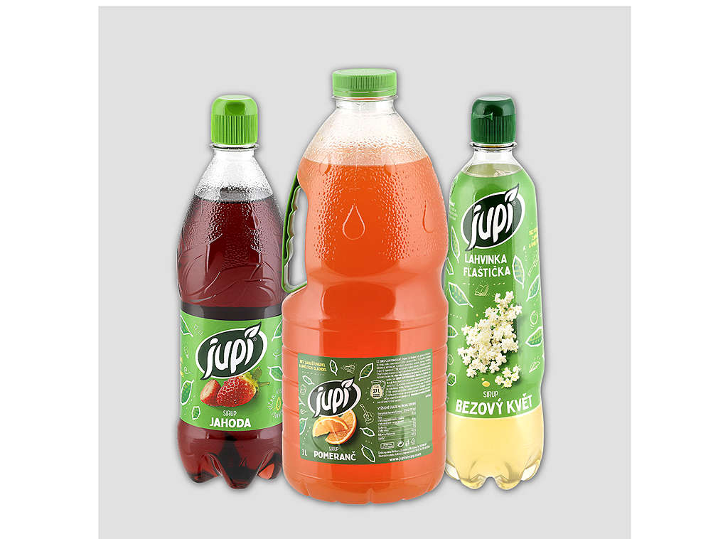 Sirupy značky Jupí - různé druhy