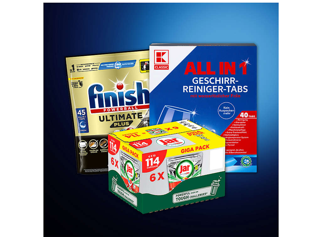 Tablety, prášky a gely do myčky - různé druhy