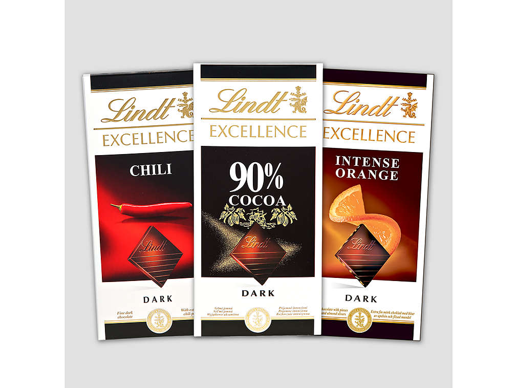 Tabulkové čokolády značky Lindt Excellence