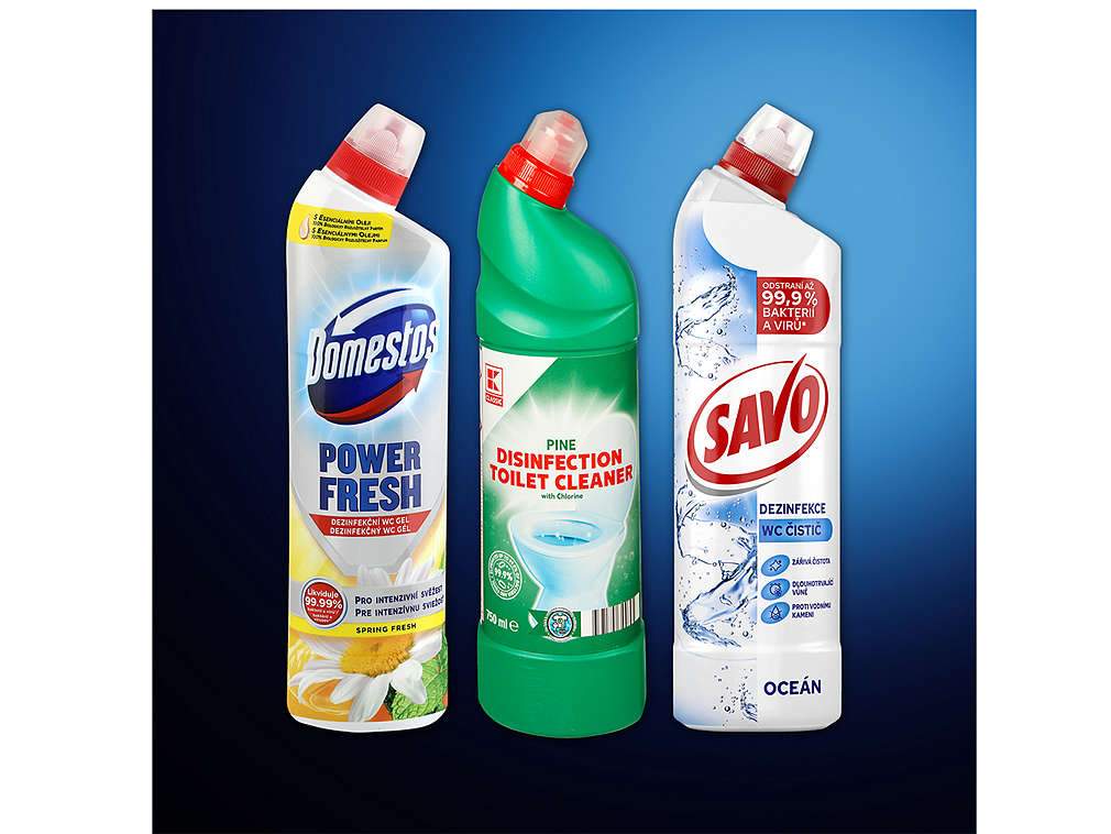 Tekuté WC čističe - různé druhy