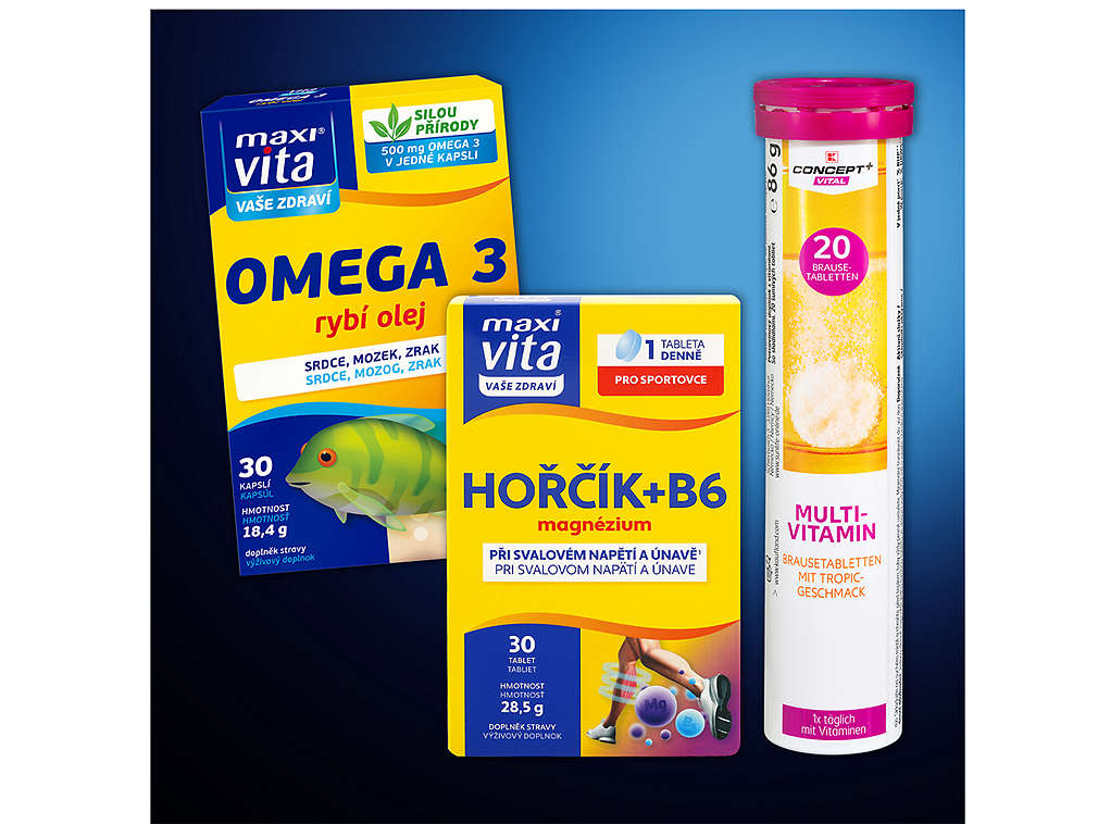 Vitamíny a další doplňky stravy - různé druhy