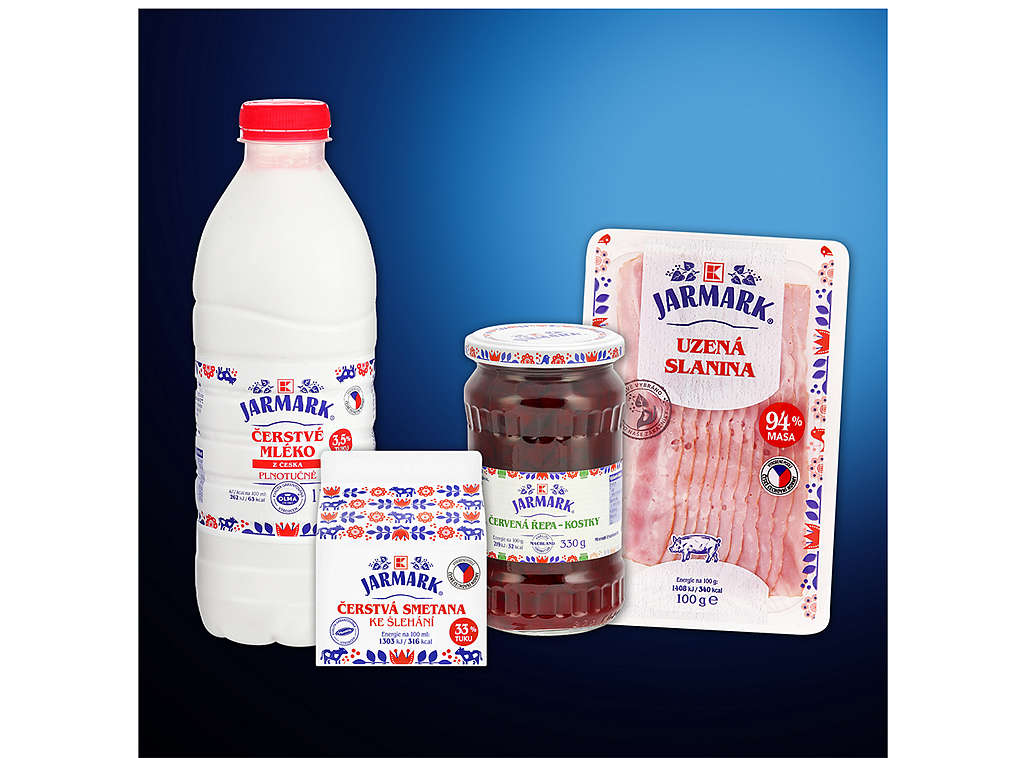 Výrobky značky K-Jarmark - různé druhy
