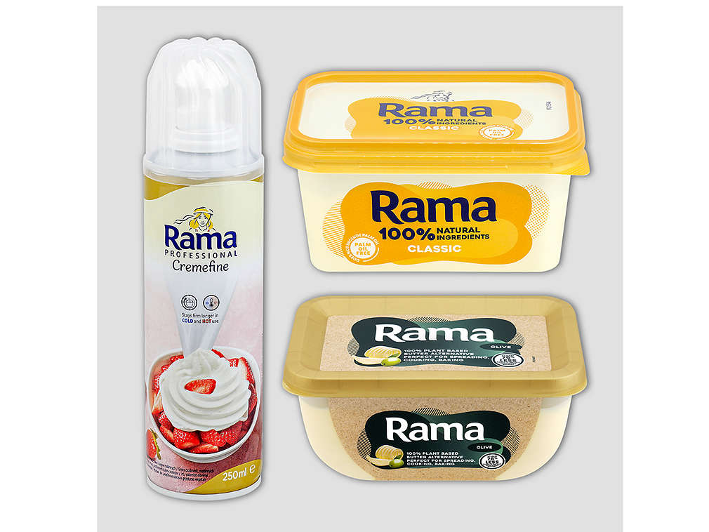 Produkty značky Rama - různé druhy