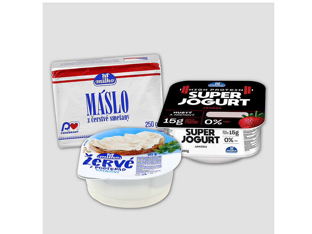 Žervé, super jogurty a máslo značky Milko