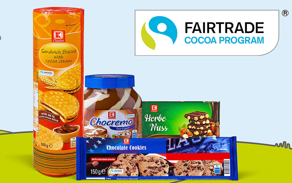 Sušenky a čokolády K-Classic obsahují kakao od pěstitělů z Fairtrade programu
