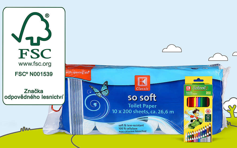Papírenské výrobky s logem FSC pochází z šetrně obhospodařených lesů