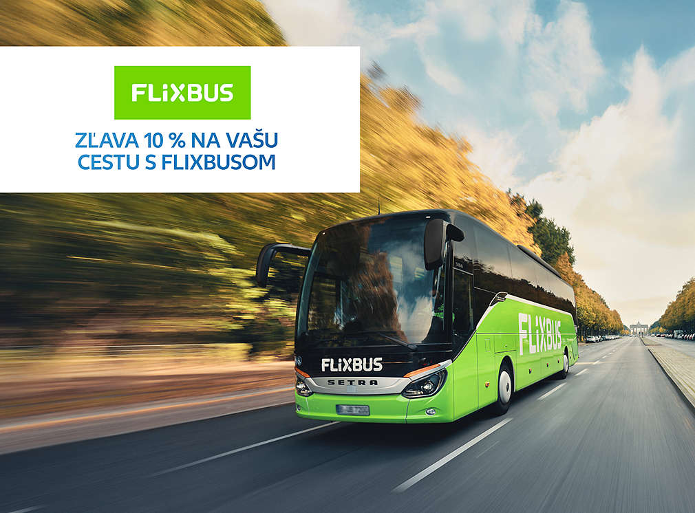 FlixBus: Otvárame vám brány do sveta. Získajte zľavu 10 % cestu s FlixBusom!