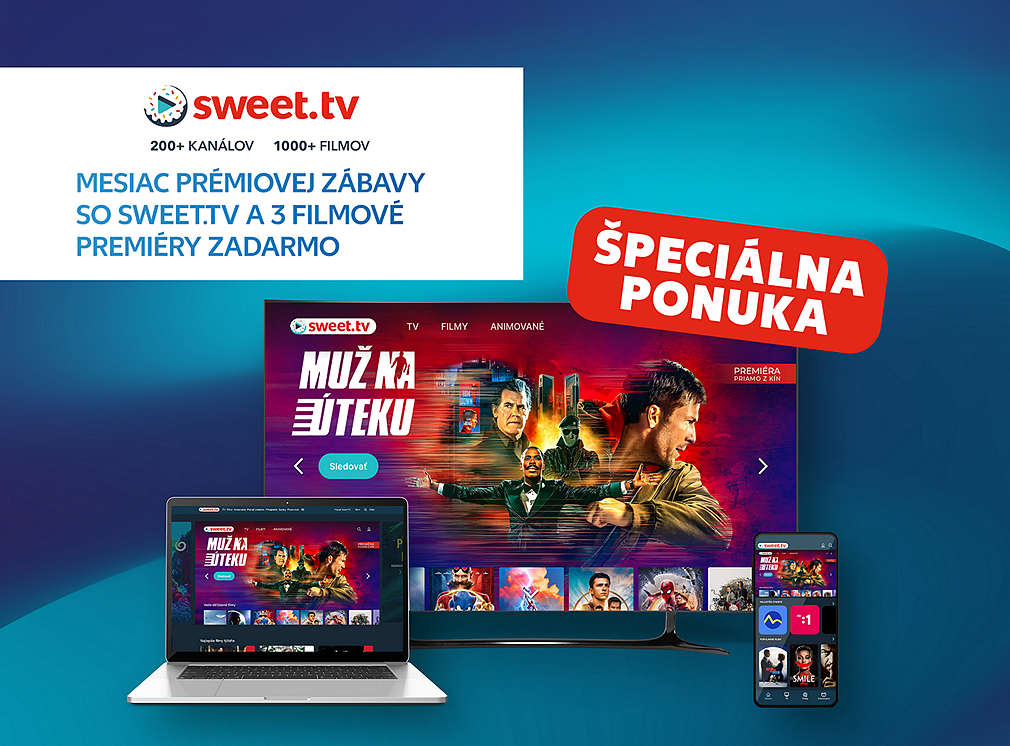 Užite si atmosféru kina priamo u vás doma so SWEET.TV