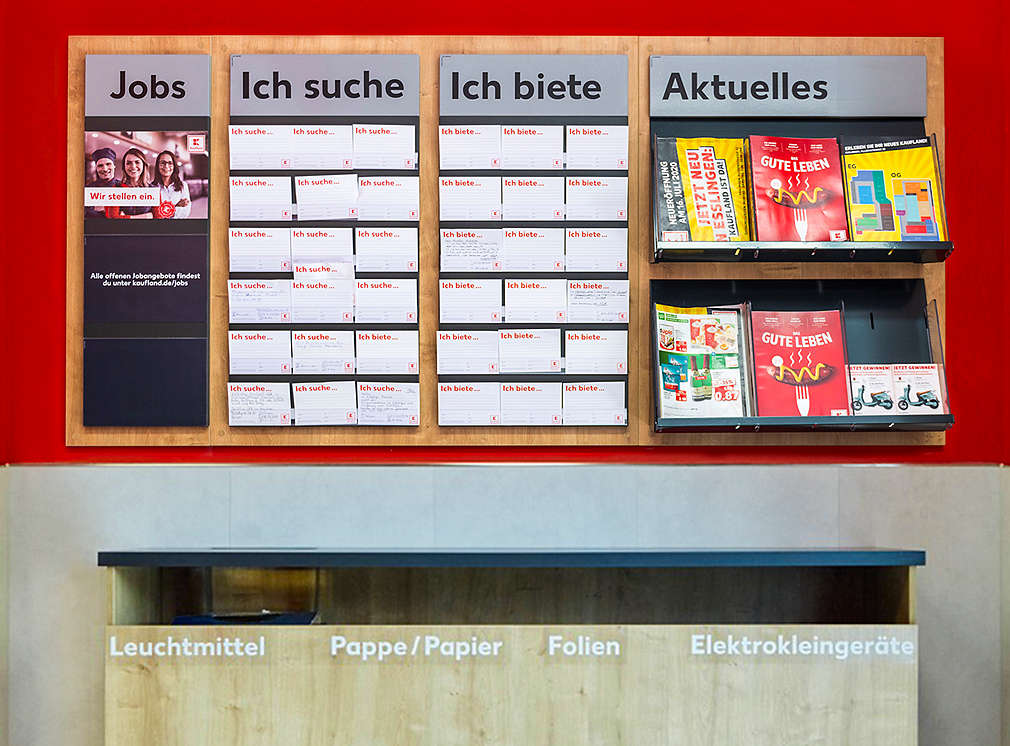 Werstoffsammelstelle in einer Kaufland-Filiale