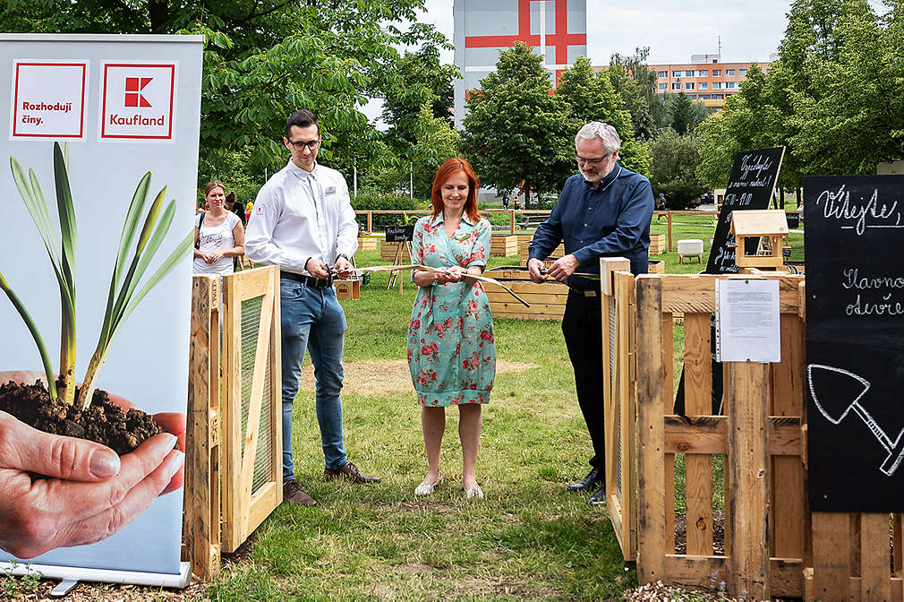 Slavnostní otevření komunitní zahrady Václavák