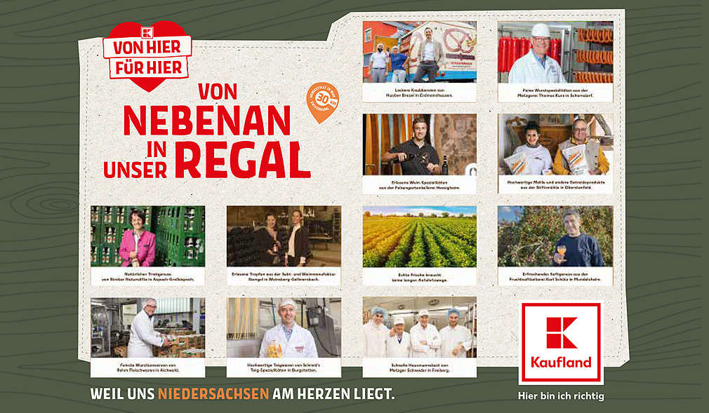 Regiowand in einer Filiale