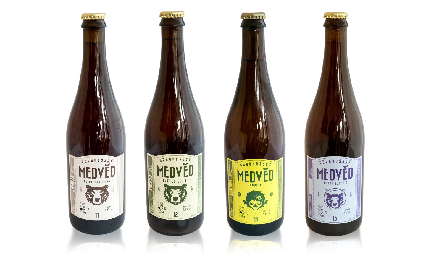 Pivo Krkonošský medvěd, různé druhy