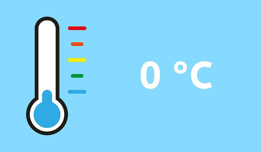 Temperaturanzeige 0°C