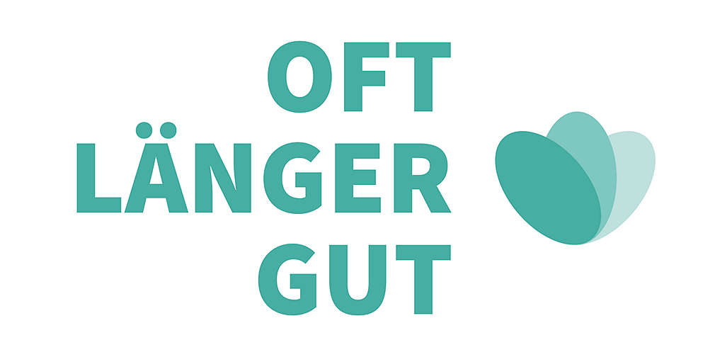 Schriftzug: Oft länger gut; Logo: Too good to go