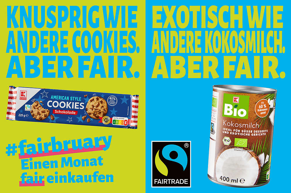 Schokoladenprodukte von K-Classic und K-Bio mit dem Fairtrade-Kakao-Programm-Siegel