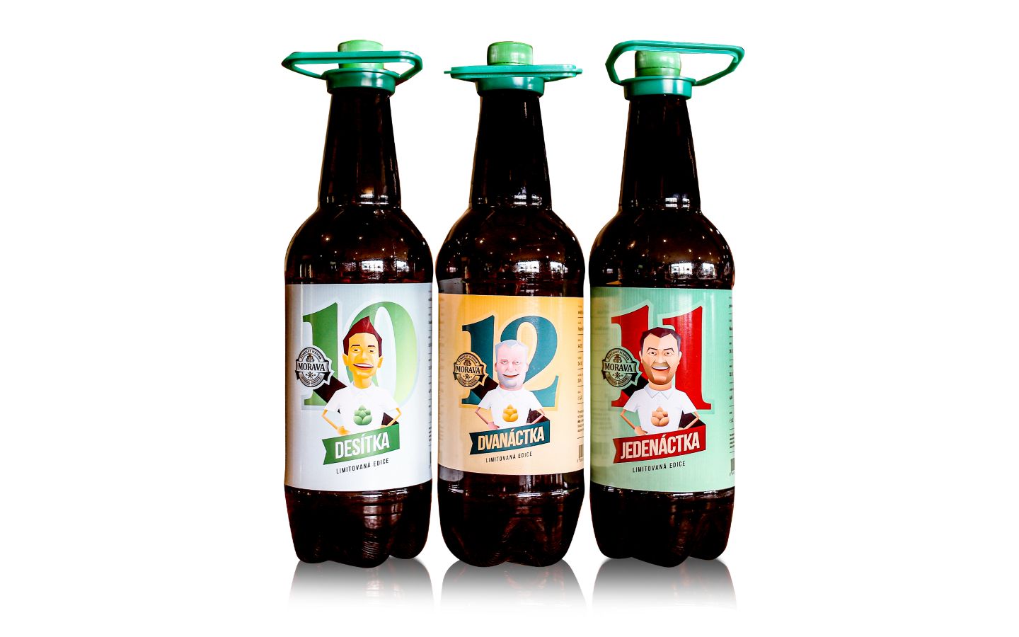 Piva z pivovárku Morava, různé druhy