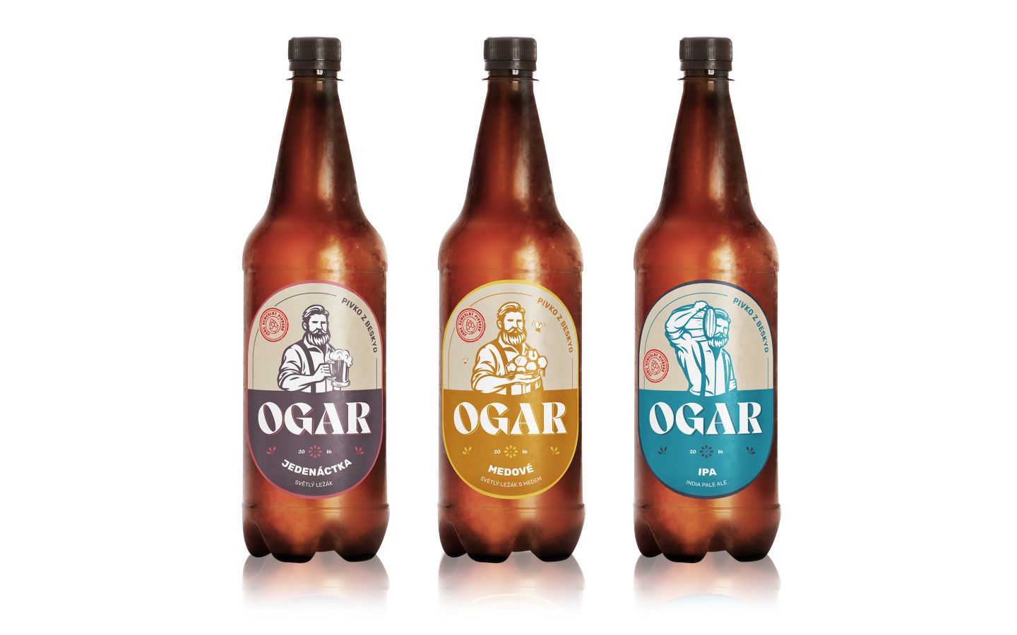 Piva z pivovaru Ogar, různé druhy