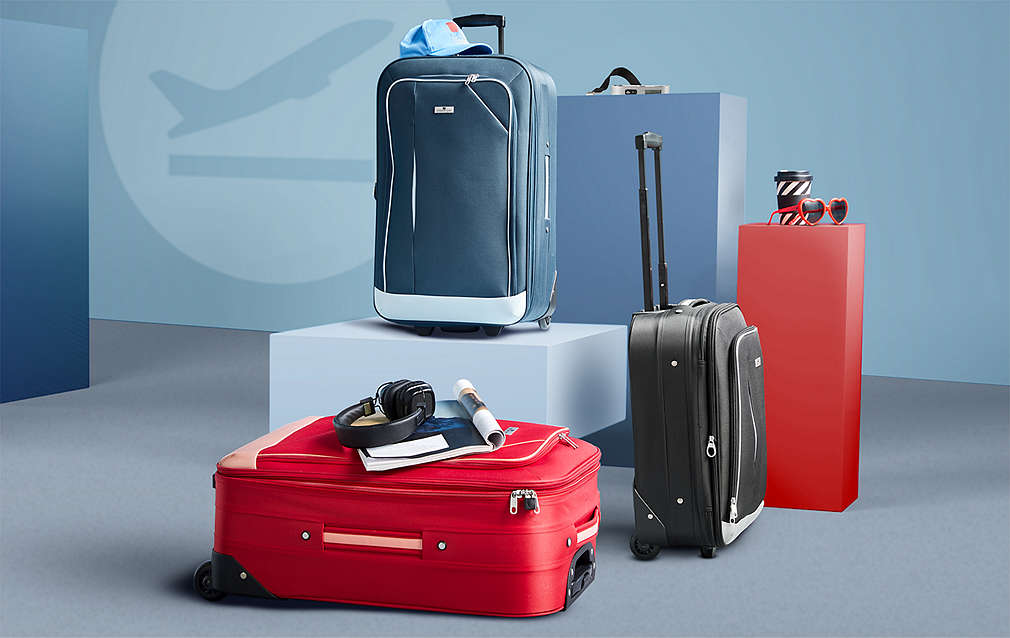 Textilné kufre v rôznych farbách a veľkostiach