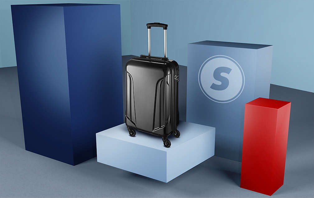 Veľkosti kufrov: Kufor s tvrdým plášťom vo veľkosti S