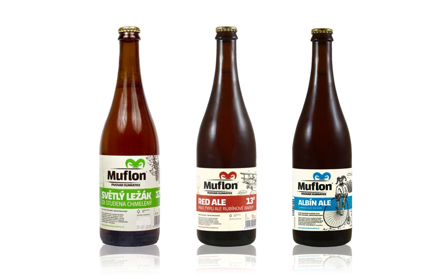 Pivo Muflon, různé druhy