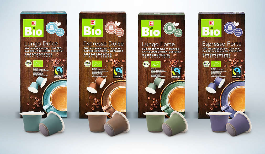 Kompostierbare Kaffeekapseln von K-Bio
