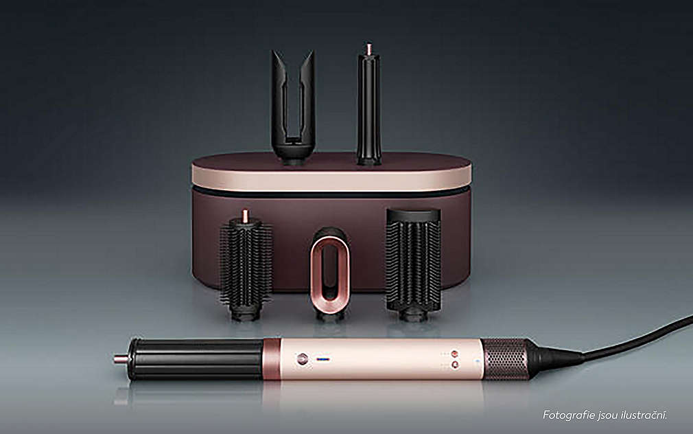 dyson sada produktů na vlasy s různými komponenty