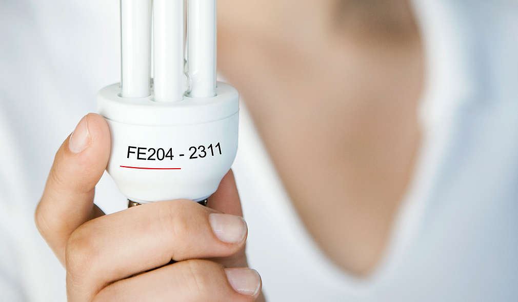 Produktové číslo úspornej žiarovky