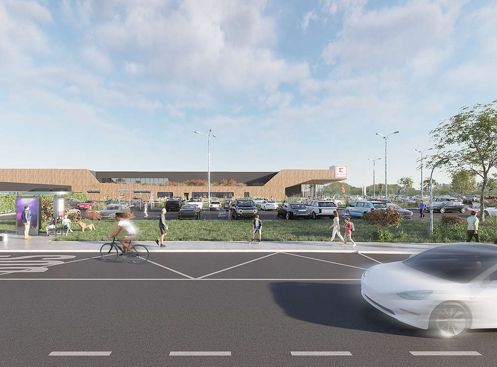 Vizualizácie novej Kaufland predajne v Záhorskej Bystrici