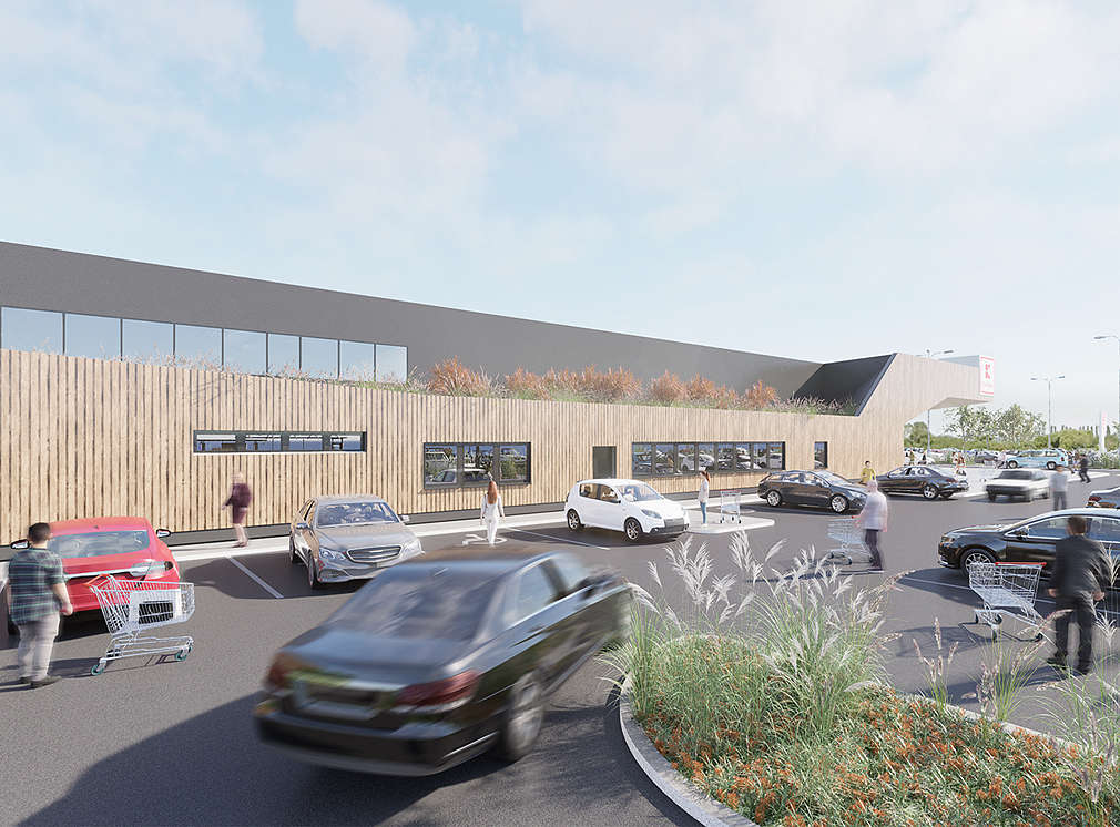 Vizualizácie novej Kaufland predajne v Záhorskej Bystrici