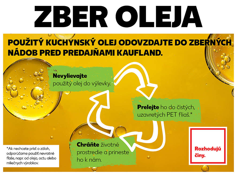Diagram znázorňujúci zber oleja