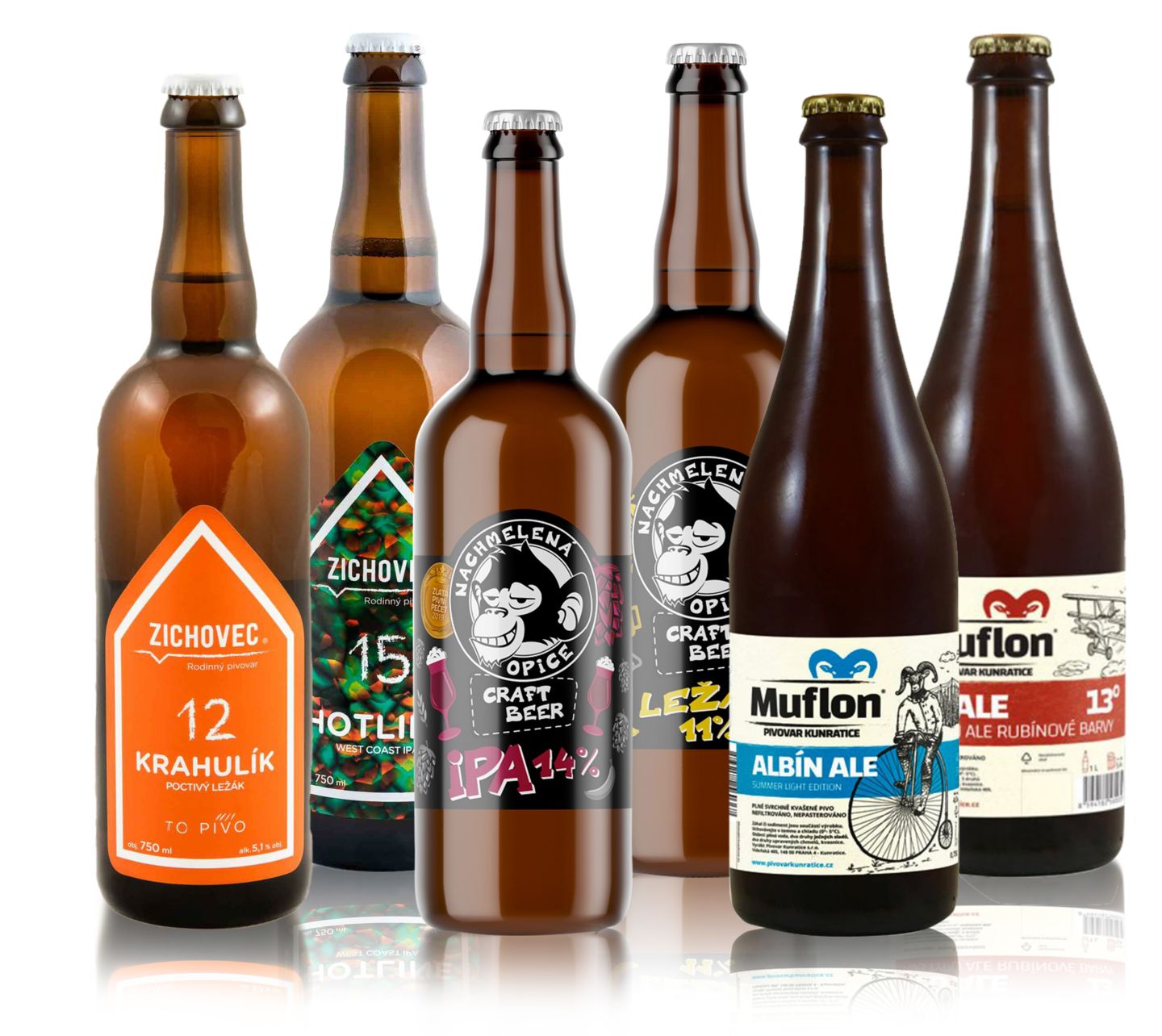 Piva Zíchovech, Muflon a Nachmelená Opice v lahvích