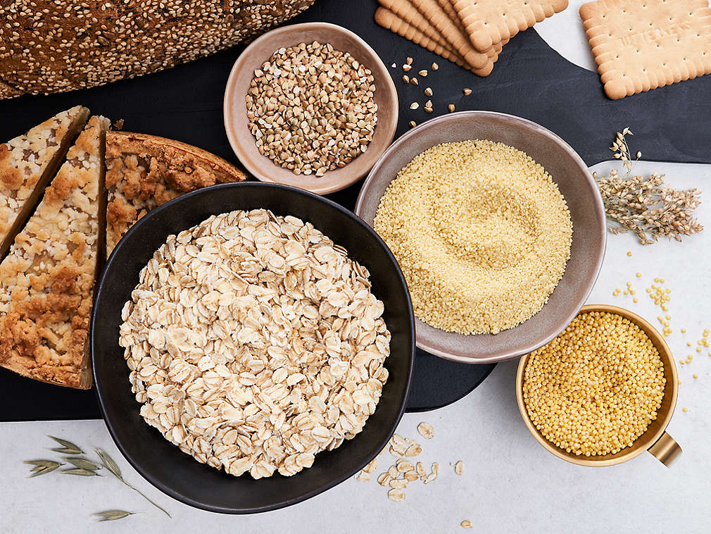 Različiti proizvodi od žitarica u detaljnom prikazu