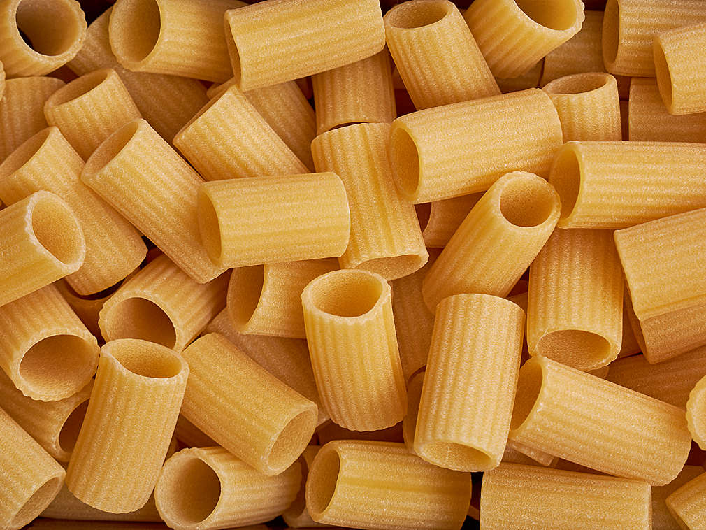 Rigatoni u detaljnom prikazu