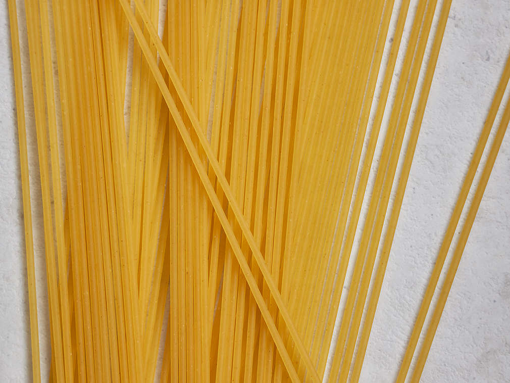 Детайлно изображение на спагети