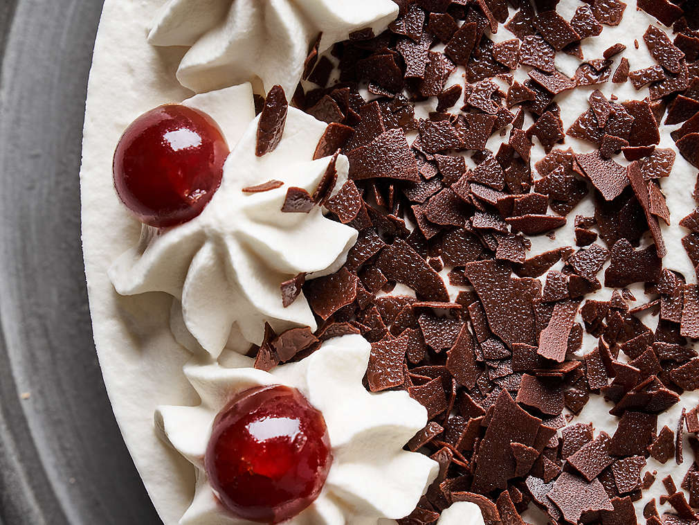 Детайлно изображение на сметанова торта