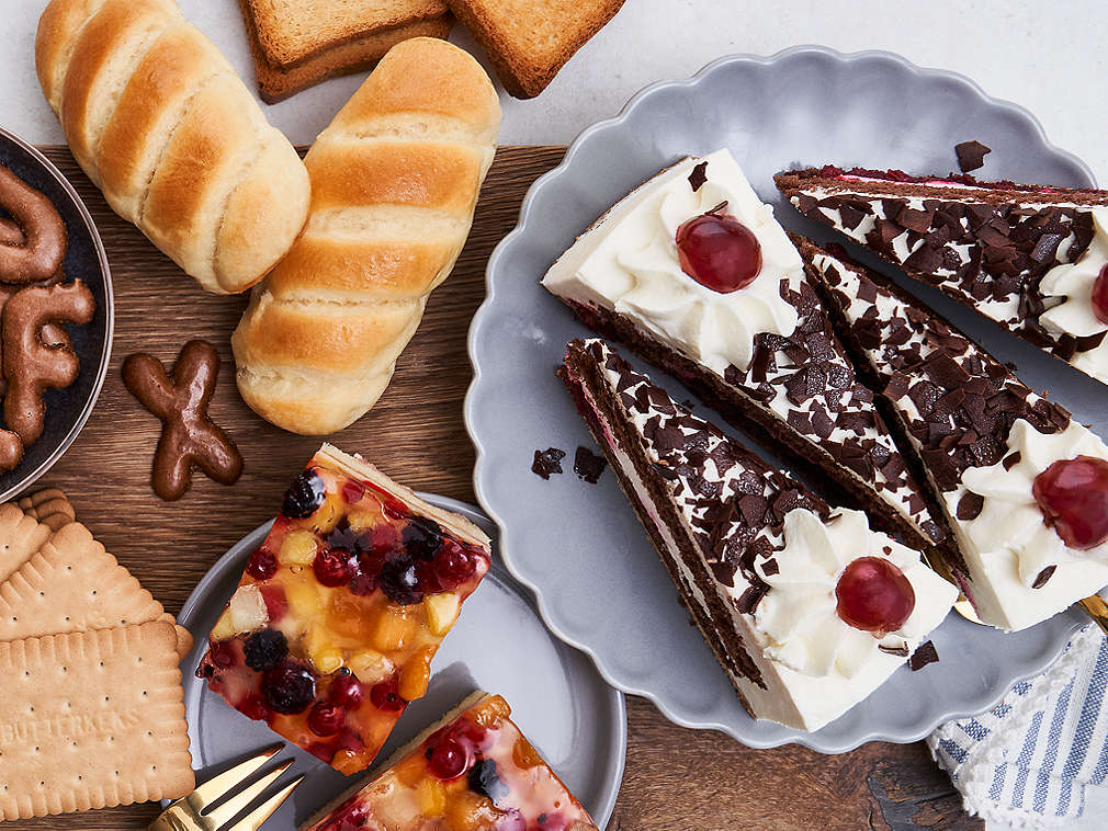 Детайлно изображение на пресни фини печива