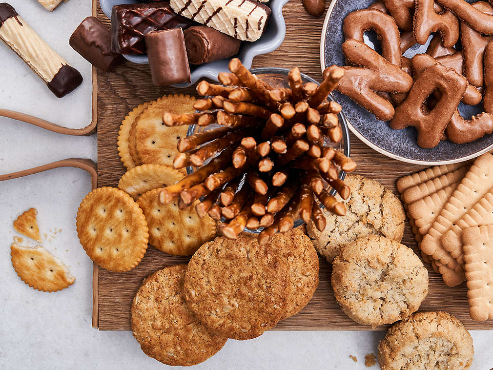 Детайлно изображение на пресни фини печива