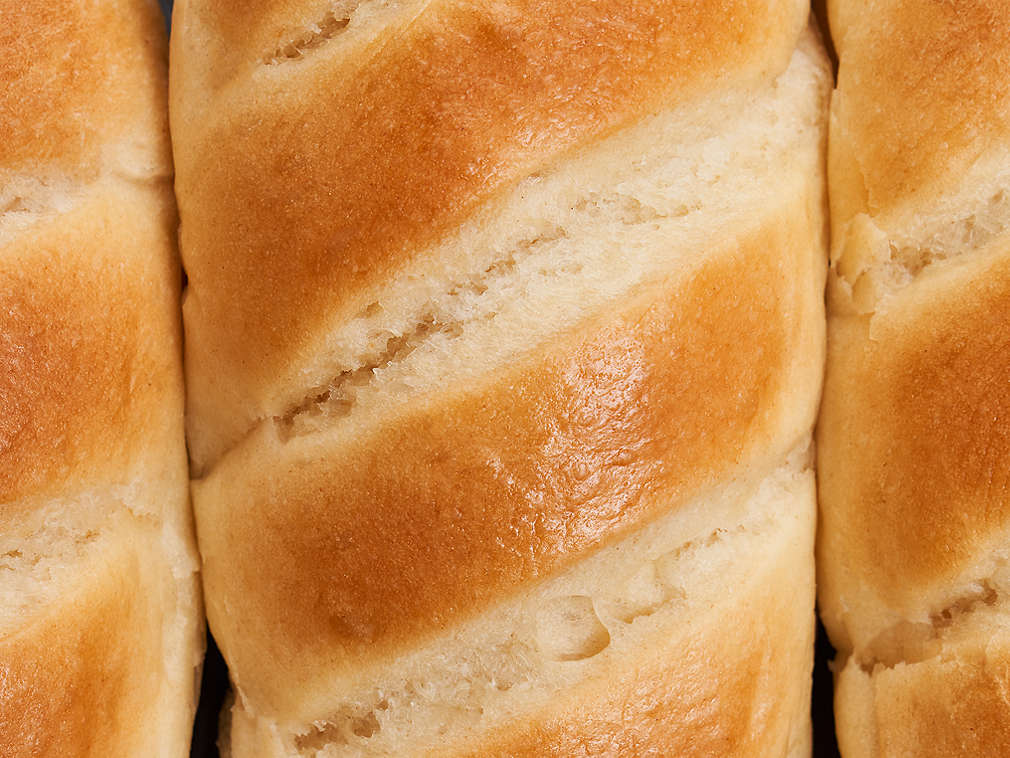 Hefegebäck in der Detailansicht