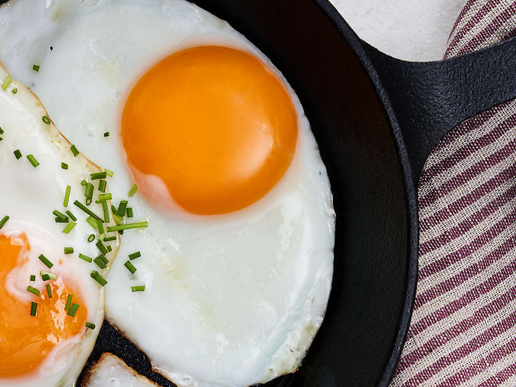 Ou prăjit proaspăt în detaliu