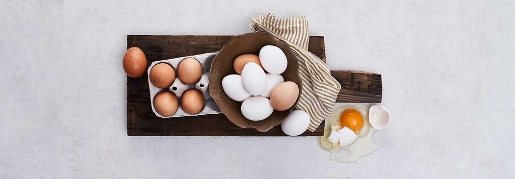 Zdjęcie świeżych jaj kurzych
