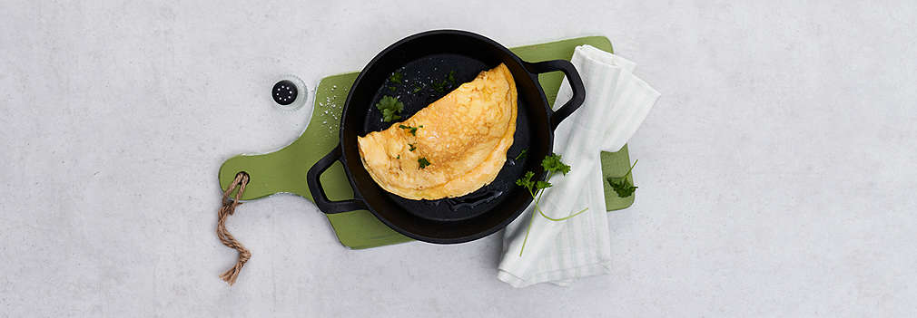 Obrázok čerstvej omelety