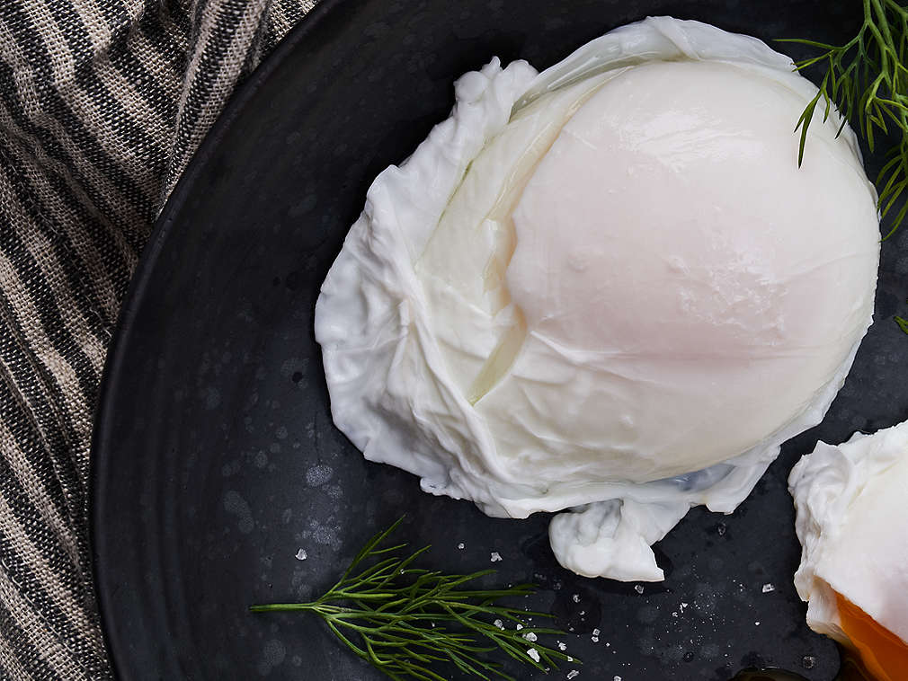 Svježi žumanjak u detaljnom prikazu