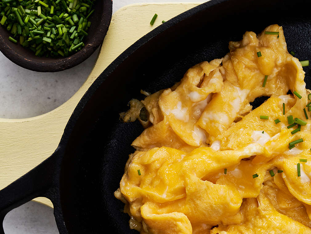 Ouă jumări proaspete în detaliu