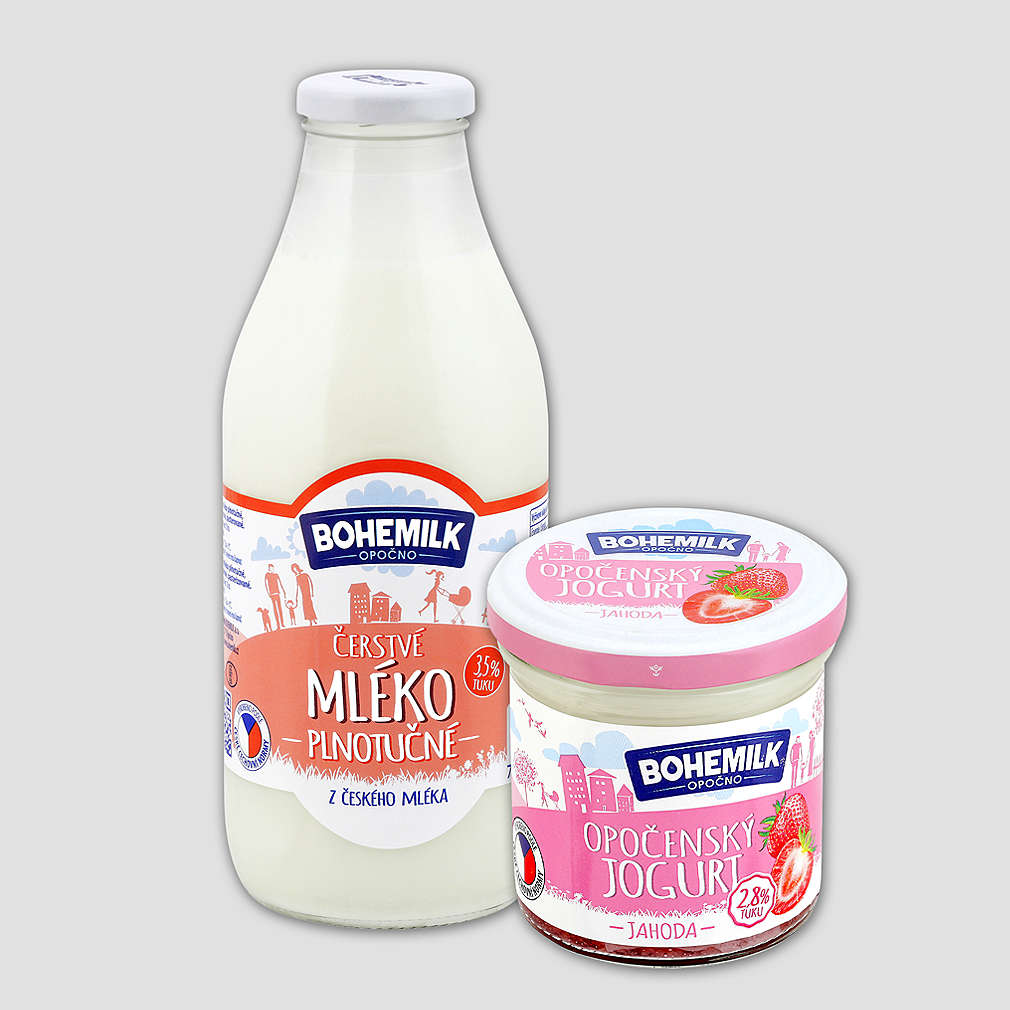 Chlazené produkty značky Bohemilk