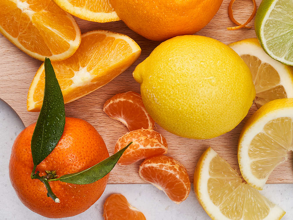 Świeże owoce cytrusowe w widoku szczegółowym