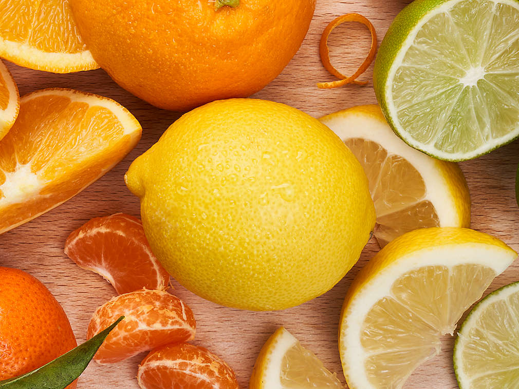 Świeże owoce cytrusowe w widoku szczegółowym