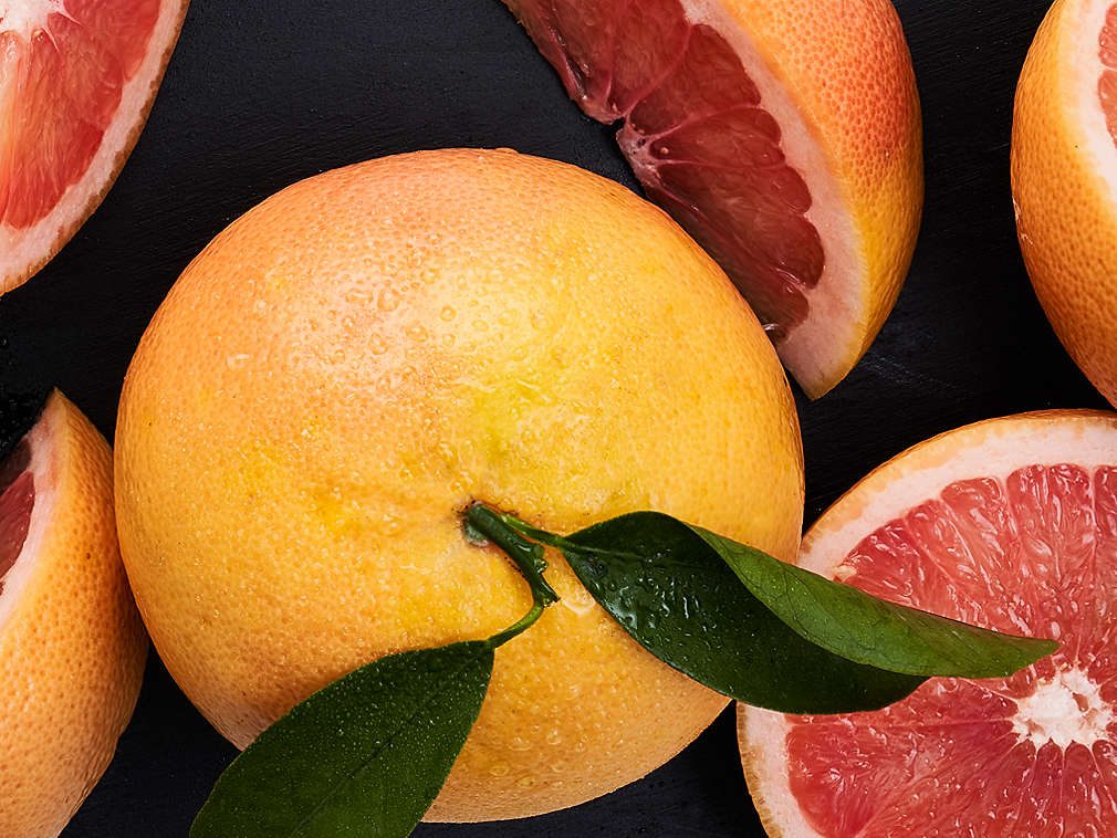 Свежий грейпфрут, подробный вид
