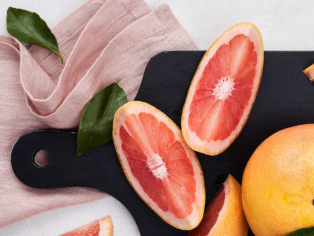 Свежий грейпфрут, подробный вид